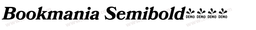 Bookmania Semibold字体转换